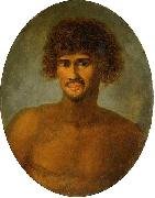 John Webber, Head and shoulders portrait of a young Tahitian male